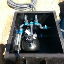 Stavba filtračn&iacute; &scaron;achty pro baz&eacute;n